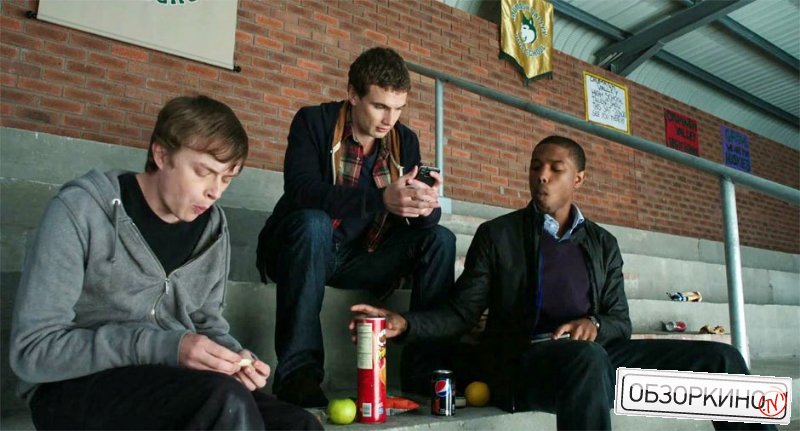 Alex Russell, Dane DeHaan и Michael B. Jordan в фильме Хроника (Chronicle)