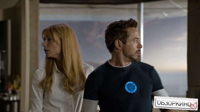 Gwyneth Paltrow и Robert Downey Jr. в фильме Железный человек 3 (Iron Man 3)