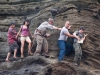 Michael Caine, Dwayne Johnson, Luis Guzman, Vanessa Hudgens и Josh Hutcherson в фильме Путешествие 2: таинственный остров (Journey 2: The Mysterious Island)