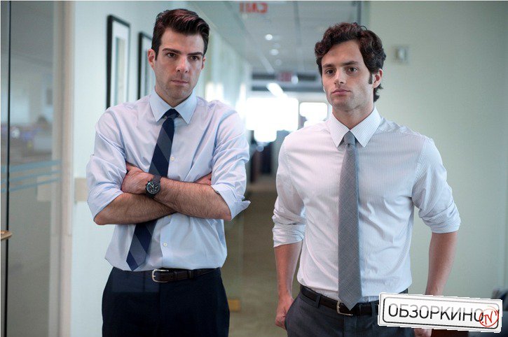 Zachary Quinto и Penn Badgley в фильме Пределы риска (Margin Call)