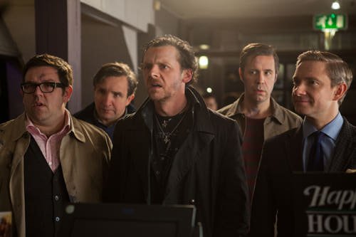 Nick Frost, Eddie Marsan, Simon Pegg, Paddy Considine и Martin Freeman в фильме Армагеддец (The Worlds End)