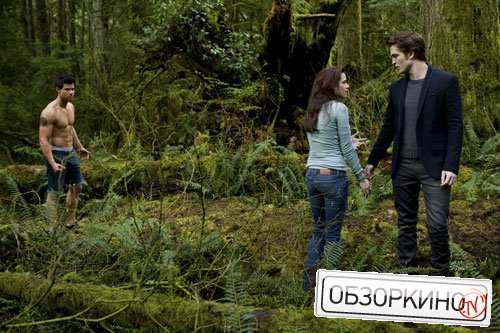 Taylor Lautner, Kristen Stewart и Robert Pattinson в фильме Сумерки. Новолуние (Twilight New Moon)