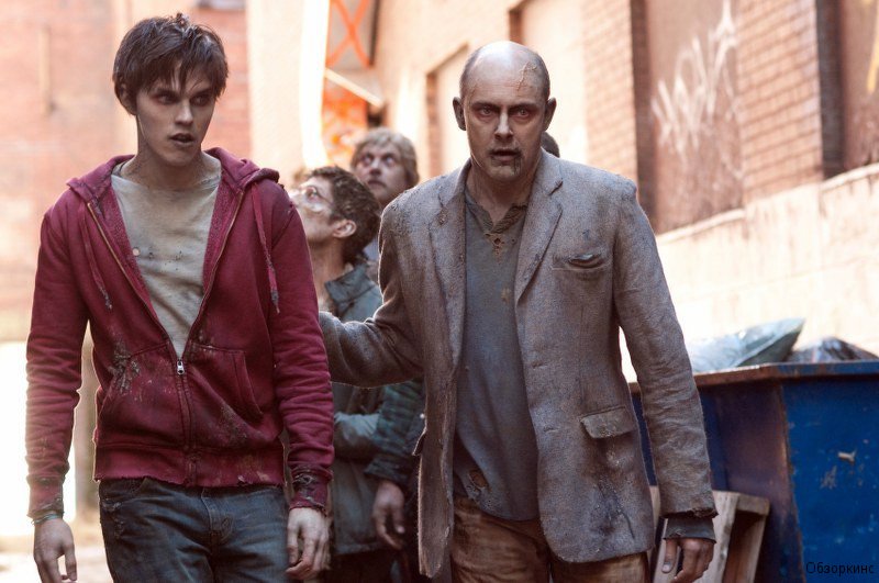 Rob Corddry и Nicholas Hoult в фильме Тепло наших тел (Warm Bodies)